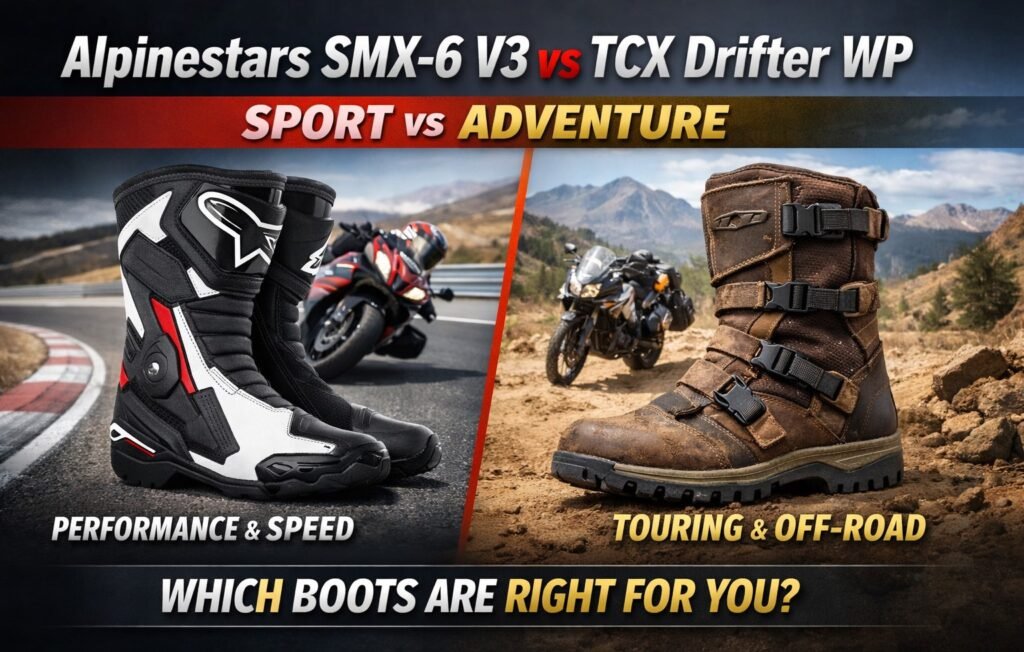 Alpinestars SMX-6 V3 vs TCX Drifter WP Motorcycle Boots Review