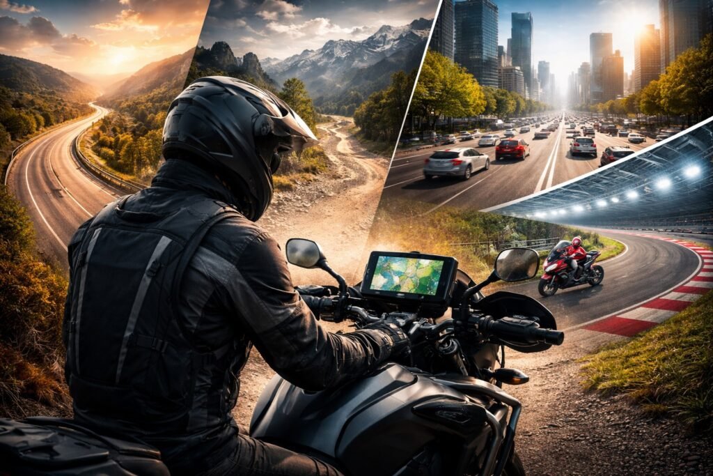 motorcycle GPS for touring adv commuting track riding styles