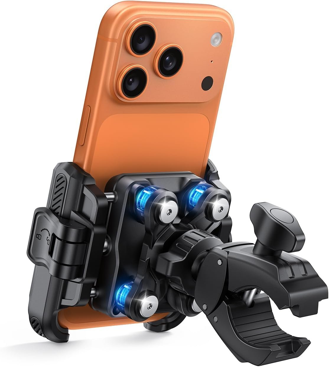 Lamicall motorcycle phone mount with vibration dampene