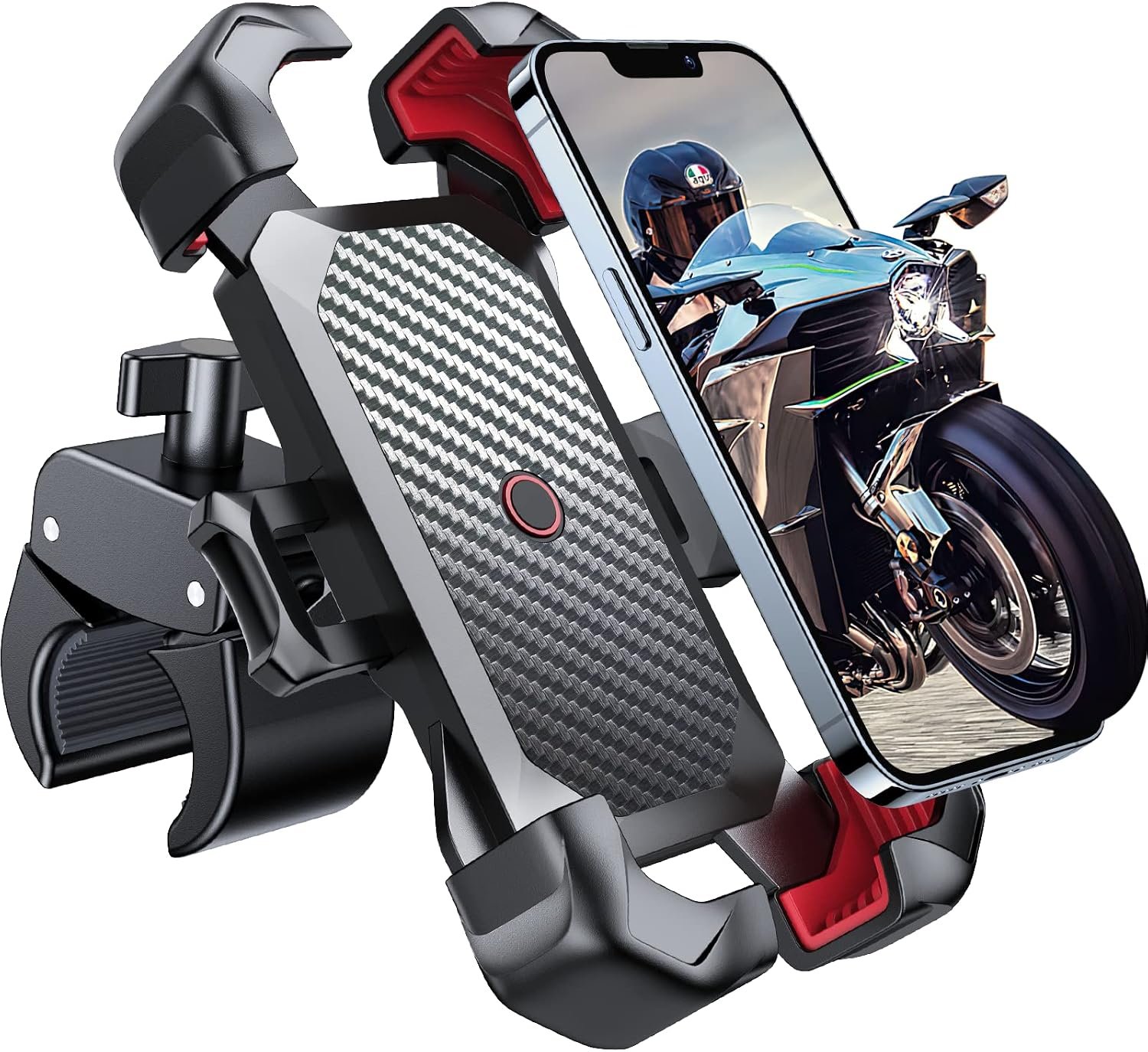 Joyroom motorcycle phone mount with one-click auto lock